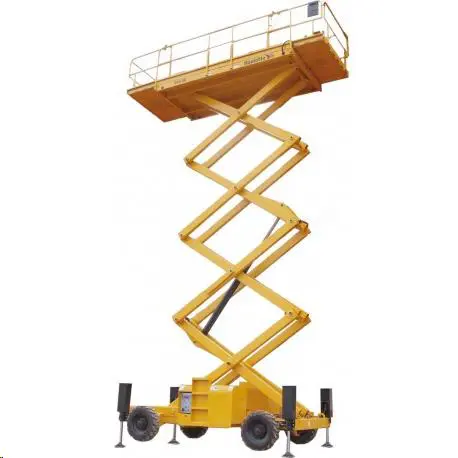 Rough-terrain scissor lift (diesel, 4 WD), 12m